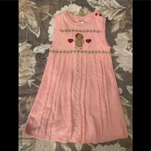 Girls Gymboree gingerbread sweater dress 4t
